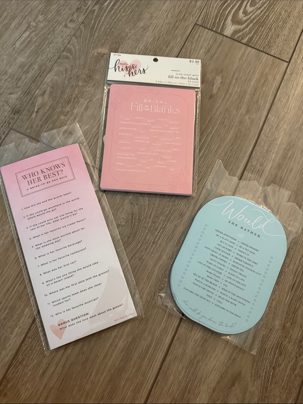 Bridal Trivia Games Bundle